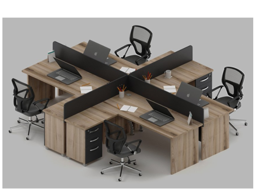 Eko Quad Workstation Office Desk görseli