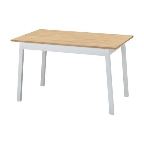 IKEA Light Brown - White Rectangular Table görseli